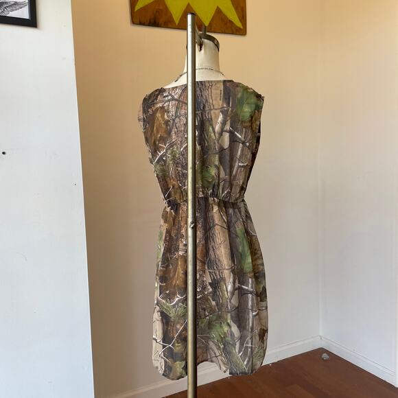 Y2K 2000's RealTree by heartsoul Sheer Camo Mini Dress/Beach Cover Up - Picture 4 of 4